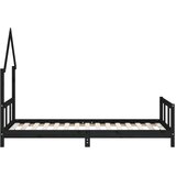  Okvir za dječji krevet crni 90 x 190 cm od masivne borovine | shoptok.hr