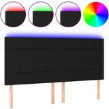 Maison Chic led posteljno vzglavje - vzglavna omarica - nočna omarica črno 160x5x118/128 cm blago, (21711923) Cene