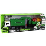 Lean Toys Smetarski tovornjak z žerjavom, tornim pogonom, zelen 1:16 | Shoptok.si