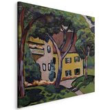  Slika - August Macke – Staudacherhaus in Tegernsee 40x40 Na talijanskom platnu | shoptok.hr