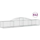  Obokane gabion košare 12 kosa 300x50x40/60 cm pocinkano železo, (20758250) | Shoptok.si