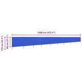  Vjetrobran s 9 panela od tkanine 1200 x 80 cm azurno plavi | shoptok.hr