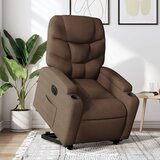 Maison Chic Električni naslanjač - Relax naslanjač s funkcijo vstajanja rjavo blago, (22062692) | Shoptok.si