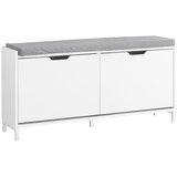 SoBuy klop z dvema vrati za čevlje bela 105x24x52cm funkcionalen FSR151-L-W, (5000092584) Cene
