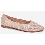 Boto Mesh Fabric Ballet Flats Women's Beige Sarina | Shoptok.si