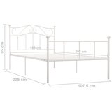  Posteljni okvir bel kovinski 100x200 cm, (20606275) | Shoptok.si