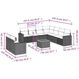  10-dijelni set vrtnih sofa s jastucima crni od poliratana | shoptok.hr