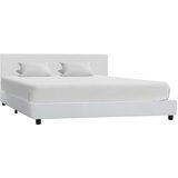  Posteljni okvir belo umetno usnje 160x200 cm | Shoptok.si
