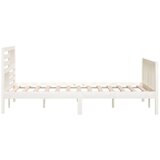  Za krevet od masivnog drva bijeli 200 x 200 cm | shoptok.hr