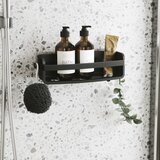 Umbra Črna plastična kopalniška polica z namestitvijo brez vrtanja Flex Adhesive – | Shoptok.si