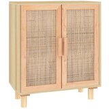 Maison Chic Komoda - Predalnik rjava 60x30x70 cm trdna borovina in naravni ratan, (21718873) | Shoptok.si