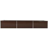 vidaXL Povišena vrtna gredica od pocinčanog čelika 480x80x77 cm smeđa | shoptok.hr