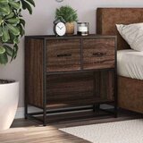 vidaXL Noćni ormarić smeđi hrast 60x31x60 cm Konstruirano drvo i metal | shoptok.hr