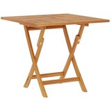  5-dijelni sklopivi vrtni bistro set Prirodna - Četvrtasto 4 sjedala Bez naslona za ruke | shoptok.hr