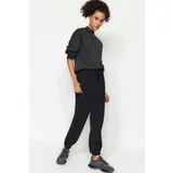 Trendyol Black Thessaloniki. Comfortable fit. Pocket Sportswear Sweatpants