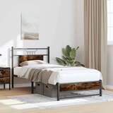 vidaXL Posteljni okvir brez vzmetnice hrast 75x190 cm inženirski les | Shoptok.si