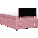 Box spring krevet s madracem ružičasti 120 x 200 cm baršunasti | shoptok.hr