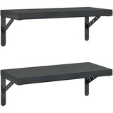 vidaXL Stenske police 2 kosa 50x23,5 cm črna nerjaveče jeklo | Shoptok.si