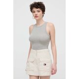 Hollister Co. Top ženski, siva barva | Shoptok.si
