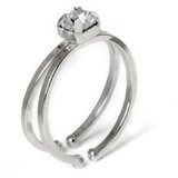 Victoria Cruz maia double prsten sa swarovski belim kristalom ( a3490-7a ) u