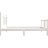  Posteljni okvir bel iz trdnega lesa 90x200 cm, (20645830) | Shoptok.si