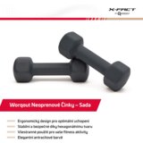 Worqout Fitness Dumbbells Neoprene Dumbbells Dumbell 1.0 kg 2 pcs - unisex | shoptok.hr