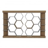 Hanah home Sueno White Walnut Polica za knjige 140x29.6x177.4cm, Smeđa | Eponuda.ba