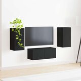  Komplet TV omaric 6 pcs Črna Konstruiran les - - črna - 96.11 - 98 x 31 x 29,5 cm - 2025-vidaXL-Uvoz_2 | Shoptok.si