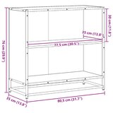  Ormar za knjige dimljeni hrast 80,5x35x76 cm konstruirano drvo | shoptok.hr