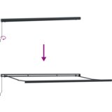 vidaXL Ručna uvlaka svjetlosiva 500x300 cm, Zamjenski materijal za tende za okvir 5x3 m svjetlosiv | shoptok.hr