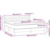 Krevet s oprugama i madracem tamnoplavi 180x200 cm baršunasti | shoptok.hr