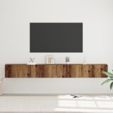 vidaXL Set TV komoda 4 pcs Staro drvo Srednja 30 x 60 x 30.5 cm | shoptok.hr