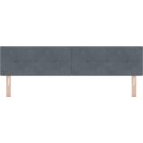 vidaXL LED Ogrodje z glavo s gumbi, temno sivo, 100 cm, žamet | Shoptok.si