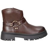 Meivashoes Gležnjarji BOTINES Y9AX239 MODA JOVEN MARRON Kostanjeva Cene