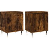  Noćni ormarići 2 kom boja dimljenog hrasta 40x30x50 cm drveni | shoptok.hr