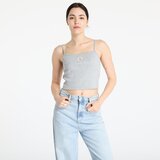 Calvin Klein Majica s tankom Jeans Woven Label Rib Crop Gray L Cene