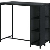 Barska barski stol sa stalkom za pohranu crni 120x60x110 cm poliratan | shoptok.hr