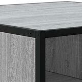vidaXL Klubska mizica siva sonoma 80x80x30 cm inženirski les in kovina | Shoptok.si