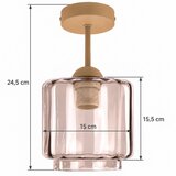 Brilagi LED Nadgradni luster R GLASS 1xE27/60W/230V prečnik 15 cm bež/zadimljeno bež | Eponuda.com