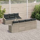  Set vrtnih sofa od 8 dijelova s jastučićima svijetlo sivi poli ratan | shoptok.hr