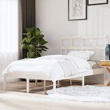 Maison Chic Posteljni okvir - Dvoposteljna postelja - Zakonska postelja bel iz borovine 120x200 cm-J9969, (21765105) | Shoptok.si