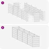  Povišeni vrtni krevet Antracit 320 x 40 x 55 cm | shoptok.hr