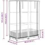  Povišena gredica s pokrovom za staklenik 80 x 40 x 123 cm | shoptok.hr