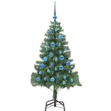 vidaXL Božično drevo med 150 LED z stojalom Zelena 150 cm PVC | Shoptok.si