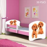  Dječji krevet ACMA s motivom, bočna roza 160x80 cm 39 Psići | shoptok.hr