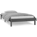  Okvir kreveta sivi 75x190 cm za jednu osobu masivno drvo | shoptok.hr