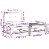  Sofa bez naslona za ruke s jastucima i tabureom | shoptok.hr