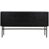 Light & Living Črna nizka komoda iz masivnega manga 150x80 cm Abage – | Shoptok.si