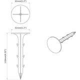  Zemljani kolci 500 pcs Crna Ø3 x 11 cm Plastika | shoptok.hr
