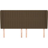  Uzglavlje s ušima tamnosmeđe 203x23x118/128 cm od tkanine | shoptok.hr
